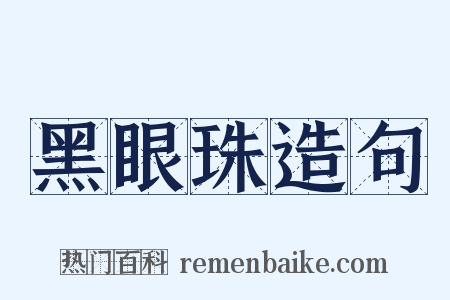 黑眼珠造句是什么意思的图片